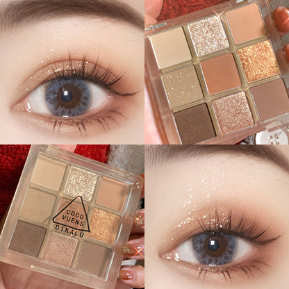 Transparent Nine-color Nine-square Eye Shadow Acrylic Eye Shadow Palette