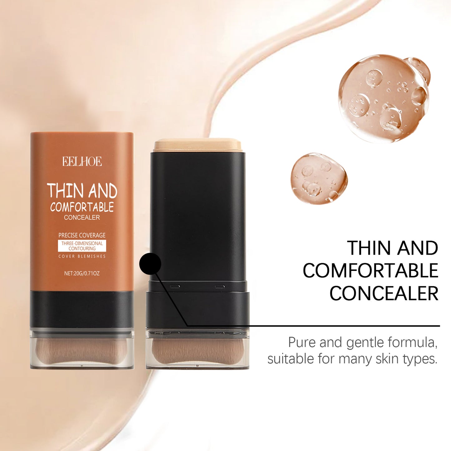 Foundation Stick With Brush,Makeup Foundation Concealer, Concealer Makeup Foundation Full Coverage ,milk Makeup Foundation ,Concealer Full Coverage