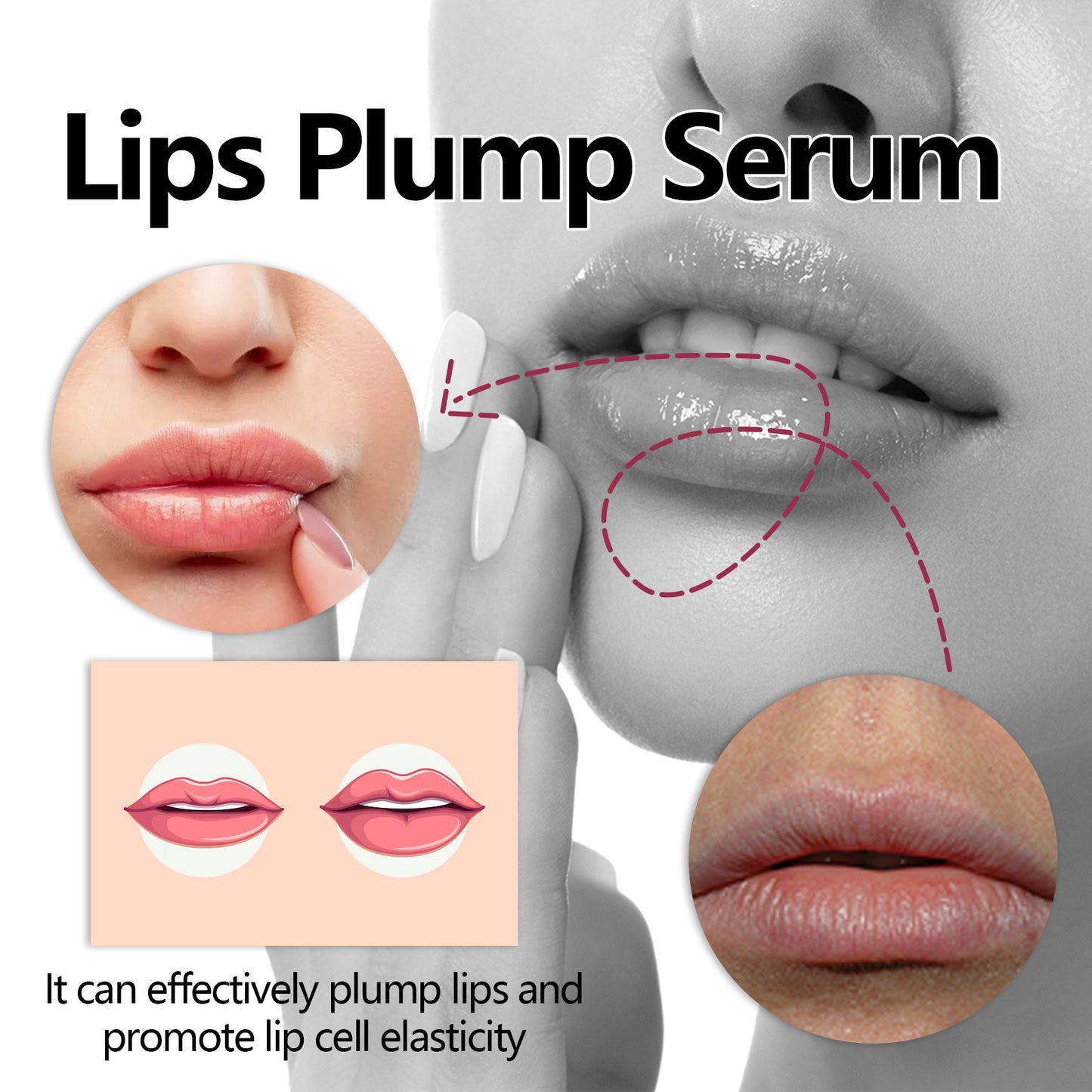 EELHOE Lip Serum Lip Moisturizing, Anti-Cracking, Hydrating, Hydrating And Smoothing Lip Lines