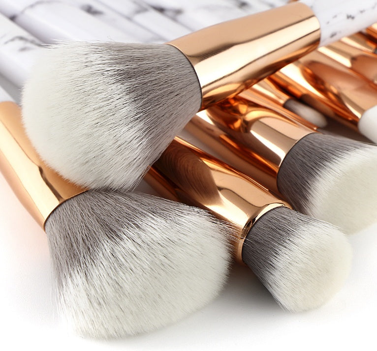 11 sets of marble makeup brush set