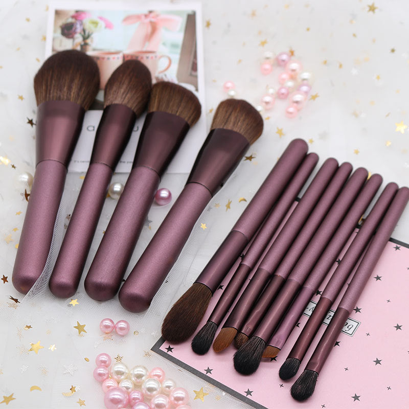 12 small grape beginner makeup brush sets