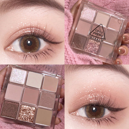 Transparent Nine-color Nine-square Eye Shadow Acrylic Eye Shadow Palette