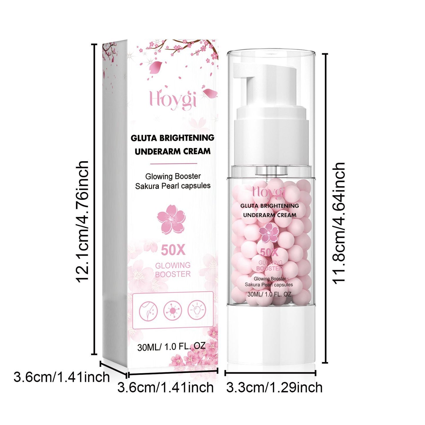 Hoygi Brightening Underarm Cream Lightens Dark Joints, Elbows And Armpits, Whitens Skin, Moisturizes And Beautifies Creams