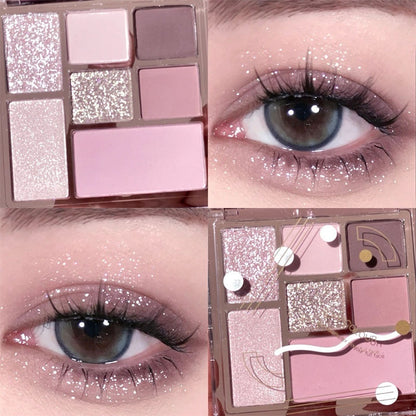 7 Color Eye Shadow Tangram Funny Eye Shadow Plate Gray