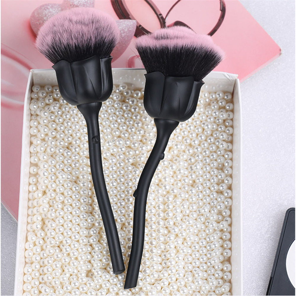 Rose makeup brush