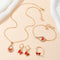 4PCS Set Luxury Women Butterfly Necklace Bracelet Earrings Drop Oil Diamond Jewelry For Girl Gift Jewelry Fashion Jewelry Set