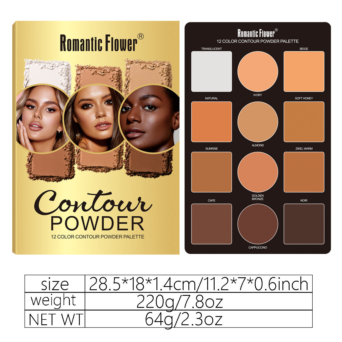 12 Colors Powder Makeup Contour Compact Concealer Highlight