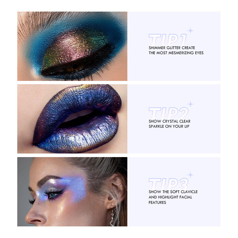 Pearlescent Monochromatic Metal Liquid Eye Shadow