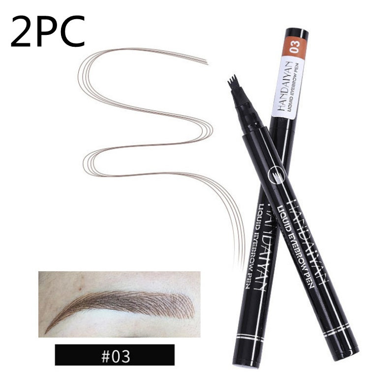 Microblading Eyebrow Pencil Waterproof Fork Tip Tattoo Pen Tinted Fine Sketch Eye Brow Pencils Long Lasting Eyebrows