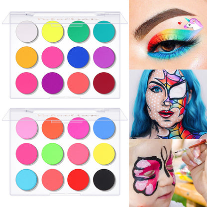 Human Face Painted Graffiti Face Paint Eye Shadow Easy To Clean Eye Shadow